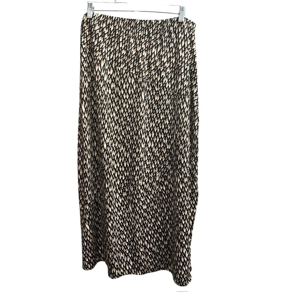 Kim Rogers Women White, Tan & Black Long Skirt - Picture 2 of 6